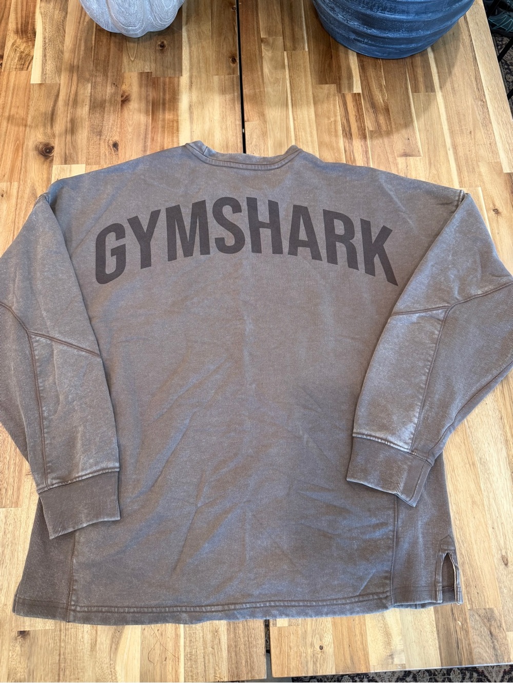 Gymshark Brown Long Sleeve crew neck Logo Sweatshirt